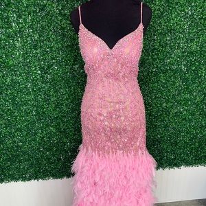 Pink Mac Duggal gown NWT